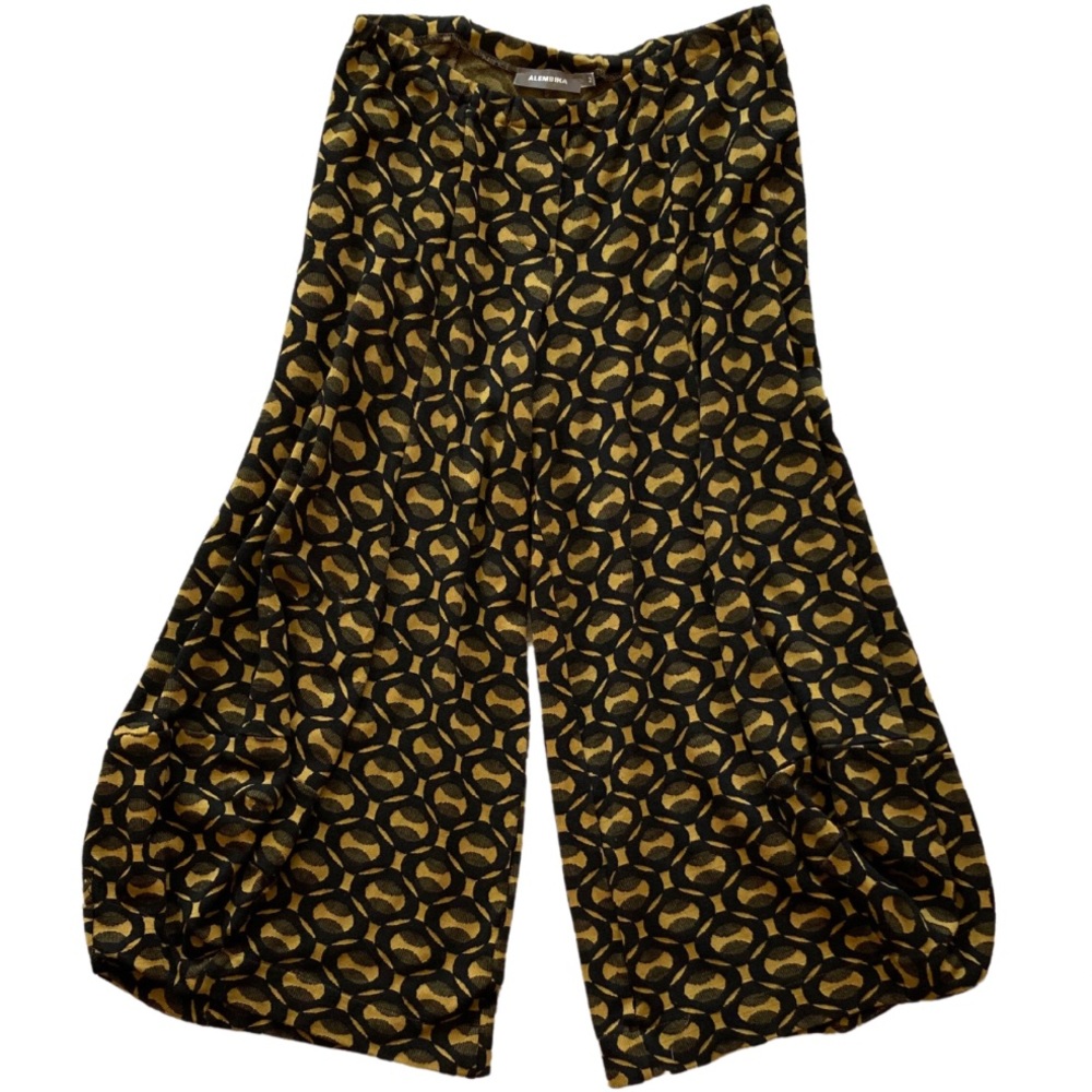 ALEMBIKA Pants Brown/Gold and Black